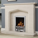 x Elgin and Hall Clarendon Limestone Fireplace