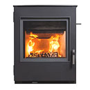 X - DISCONTINUED - Esse 350 SE Black Contemporary Inset Multifuel Wood Stove