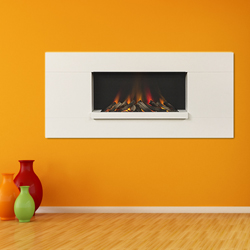 Europa Fireplaces Luna Wide White Mist Electric Fire