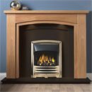 Gallery Allerton Oak Wooden Fireplace with Black Granite Suite _ gallery-fireplaces
