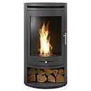 OKO S5 Cylindrical Charcoal Grey Bio Ethanol Stove _ oko