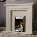 Pureglow Hanley 48 Slimline Gas Limestone Fireplace Suite