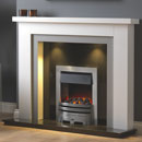 Pureglow Hanley White and Grey Painted Wood Fireplace _ pureglow