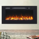 Apex Fires Daytona 1030 Black Glass Electric Fire _ hole-and-hang-on-the-wall-electric-fires