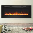 Apex Fires Daytona 1230 Black Glass Electric Fire _ hole-and-hang-on-the-wall-electric-fires