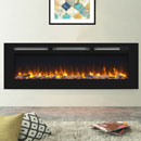 Apex Fires Daytona 1530 Black Glass Electric Fire _ hole-and-hang-on-the-wall-electric-fires
