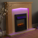 x Garland Fires Traverse Black Electric Fireplace Suite