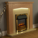x Garland Fires Traverse Brass Electric Fireplace Suite