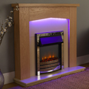 x Garland Fires Traverse Chrome Electric Fireplace Suite